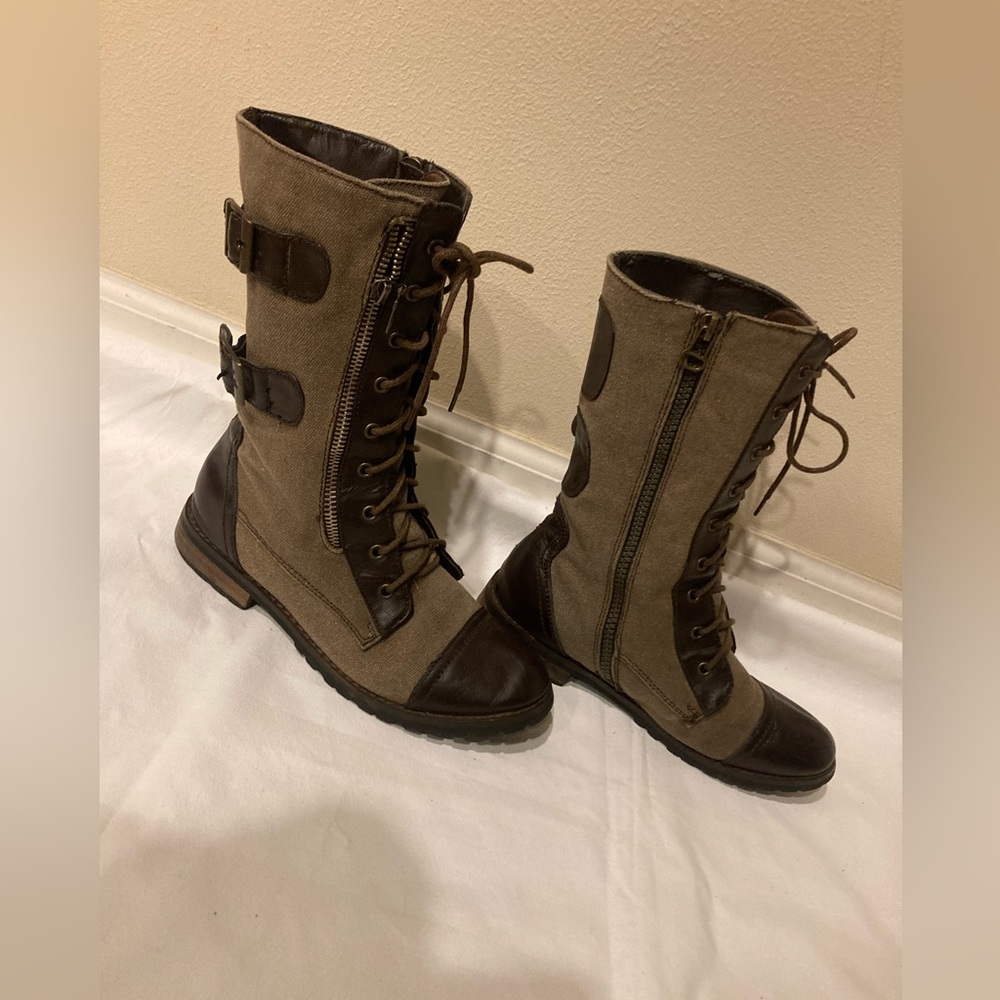 They are brown boots size 6 pre owned